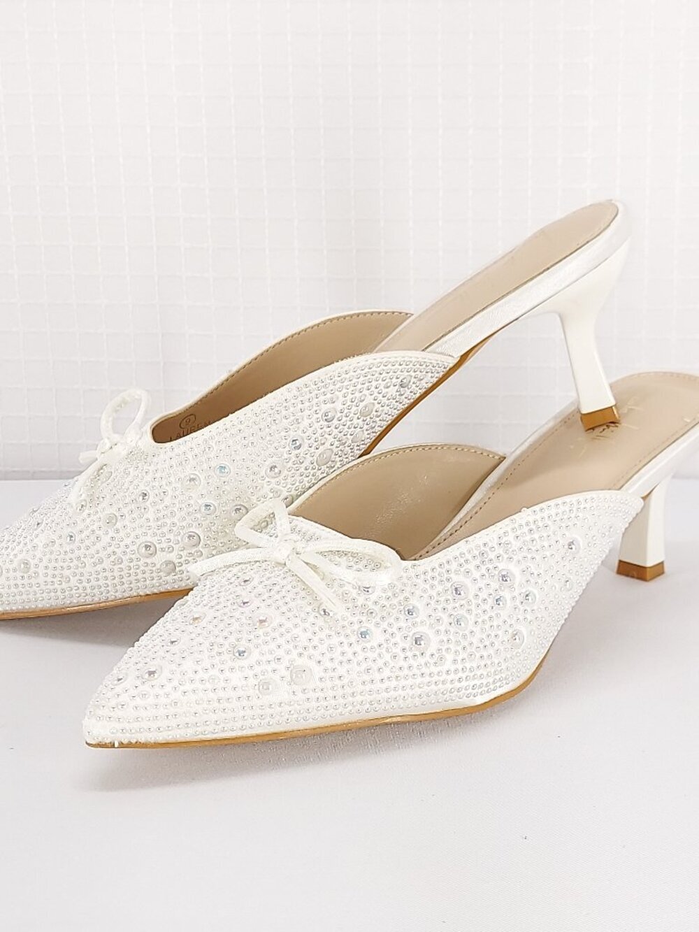 Nicole Miller New York "Lauren" Pointed Toe Kitten Heel Mules